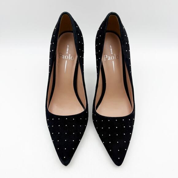 Linea Paola Womens Pamila Pumps US 5.5 M Black Stud Details Stiletto NIB - Picture 6 of 12